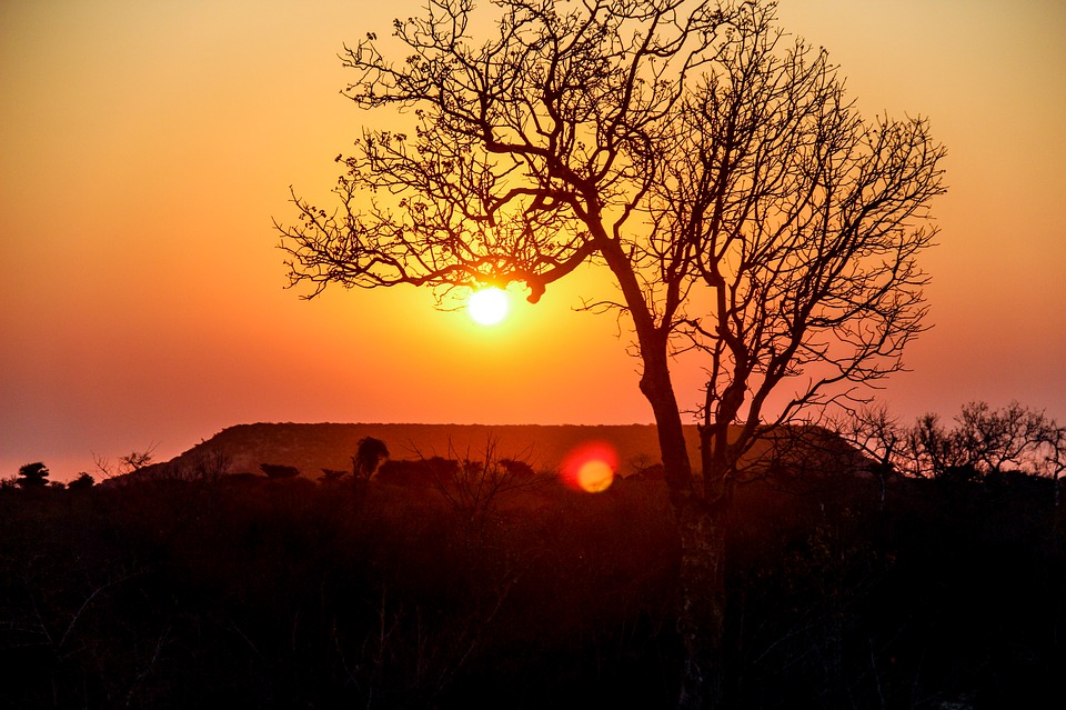 Paesaggio al tramonto in Madagascar.